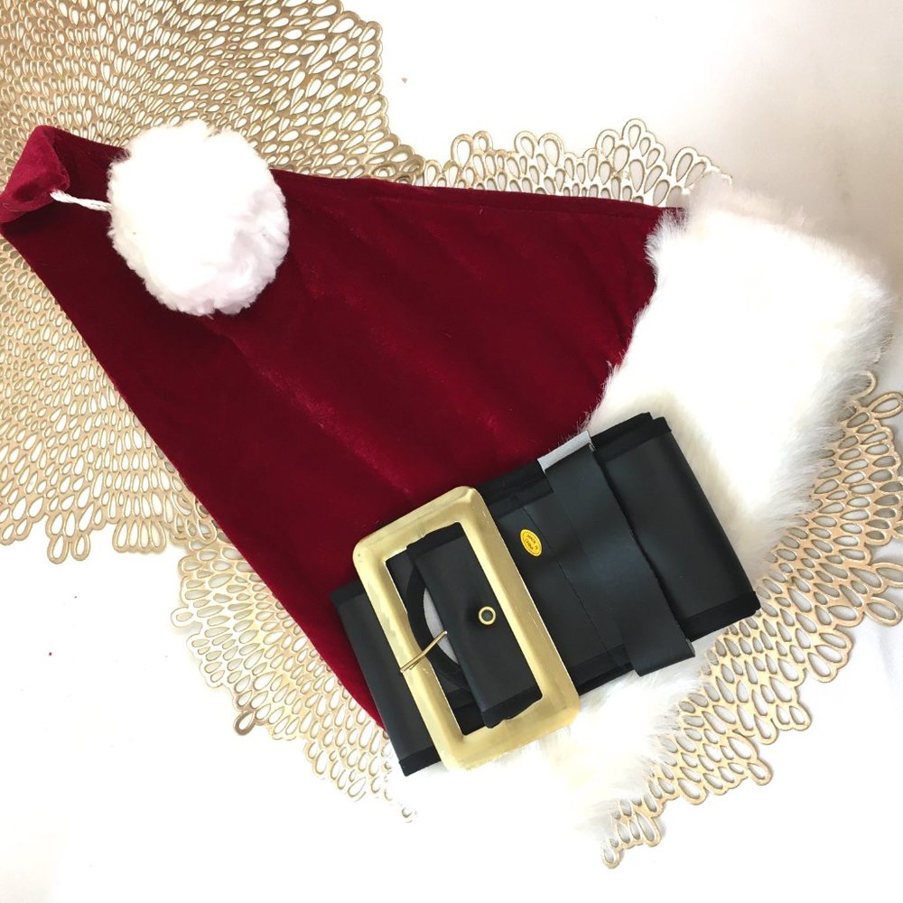 Halco Santa Claus Professional 6 Pc Velveteen Costume  #6591 + #6596 NWOT - Picture 9 of 12